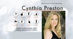 Desktop Screenshot of cynthiapreston.com